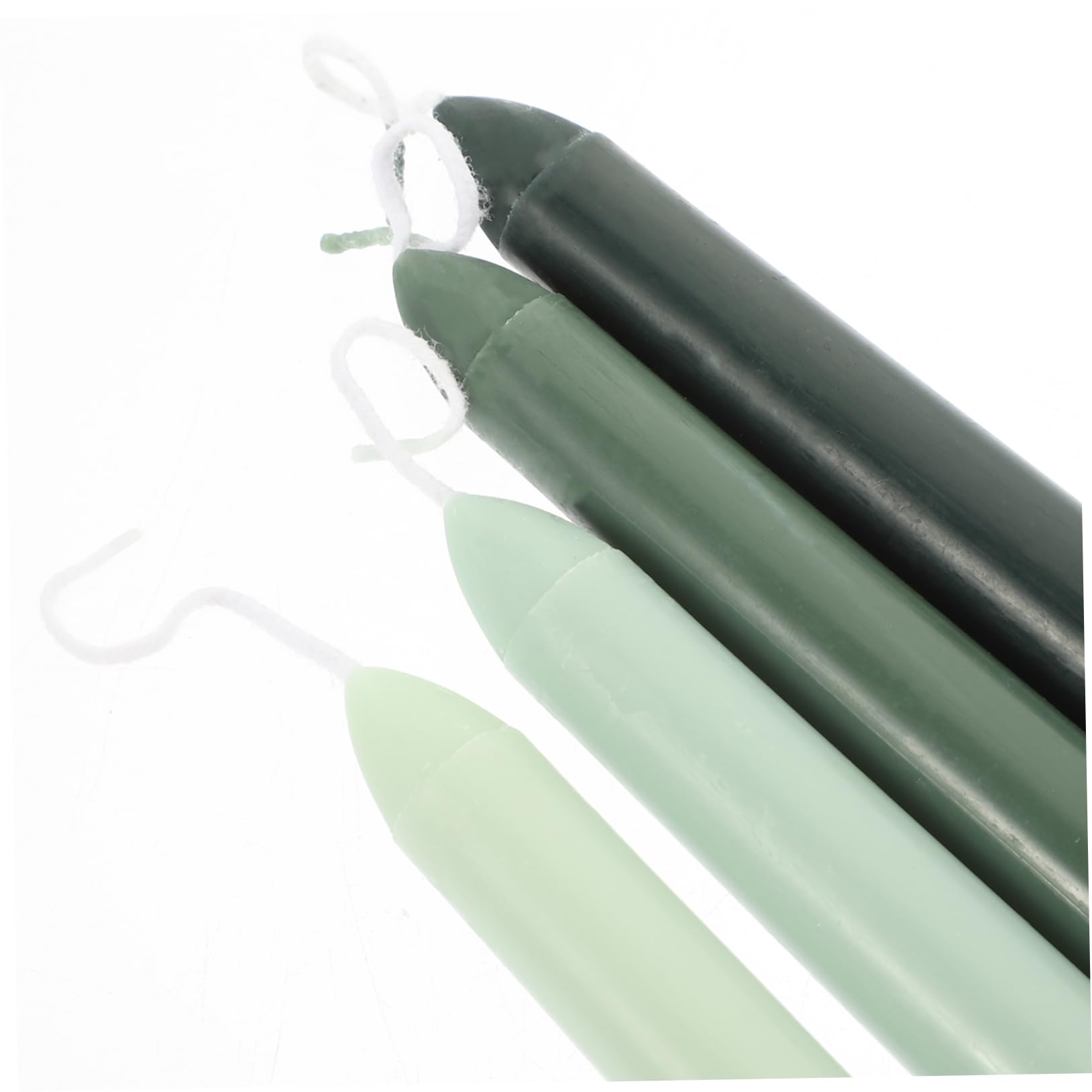 Candela a Palo lungo Profumata, Set da 4 Candele Coniche Verdi Sfumate, Materiale Sicuro, Decorazione Romantica per Matrimoni e Elegante