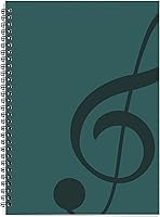 MAXCURY Blank Sheet Music Notebook - 100 Pages Staff Paper Composition Book, Coil Bound Eye-Protecting Beige, 10x7.5in Ocean Blue