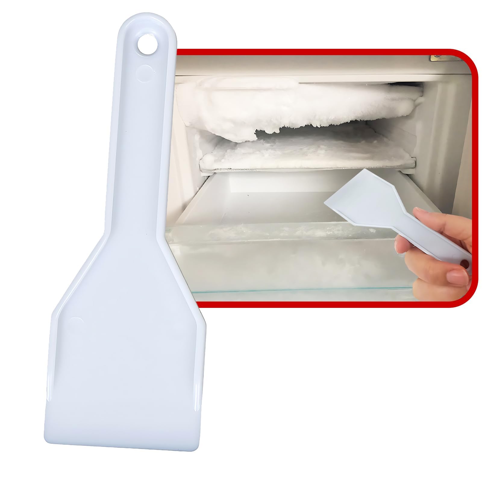 WANGENPING Plastic Material Scraper, Ideal Against Snow and Ice, Damages the Refrigerator, No Defroster Snow Blockage, Ice Scraper Freezer, for Fridge, Freezer Cleaning Tool