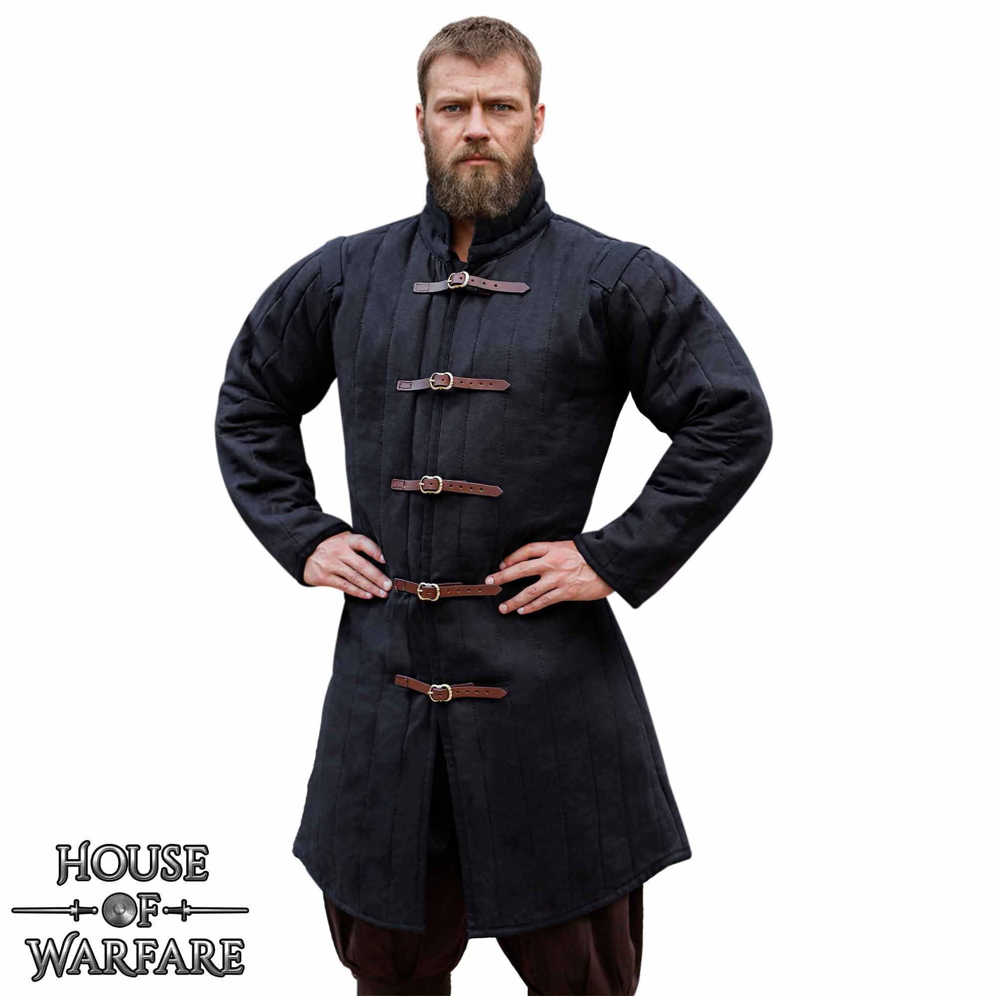 Medieval Gambeson Veste pour homme | Manteau rembourré Gambeson 13ème siècle 2 couches – Vêtement matelassé en coton arming wear