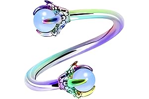 OUFER Helix Earring: Edgy Dragon Claw with Opalite Core
