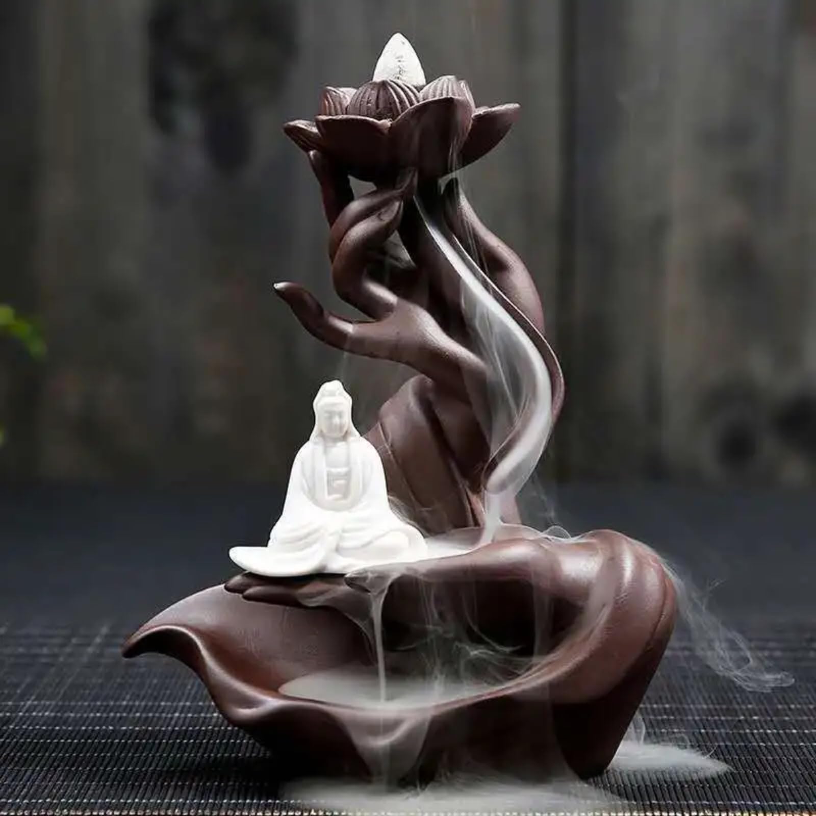 Poêle à encens à refoulement pour séance de yoga et méditation zen