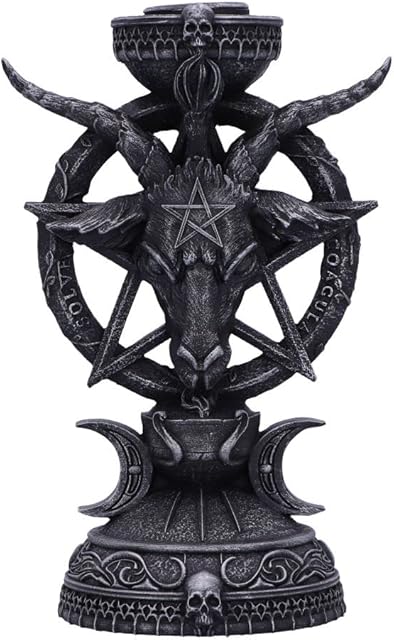 Nemesis Now Light of Baphomet Candle Holder 15.5cm, Black