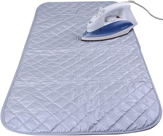 Kaxich Foldable Magnetic Ironing Mat Washer Dryer Heat-Resistant Ironing Pad Blanket Thick Portable Ironing Board Cover for Table, Travel and Flat Surface 33"X 19"