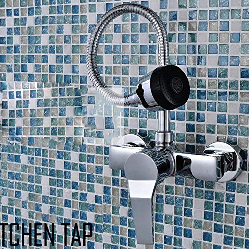 Robinet évier de cuisine installation dans le mur mélangeur eau - 5