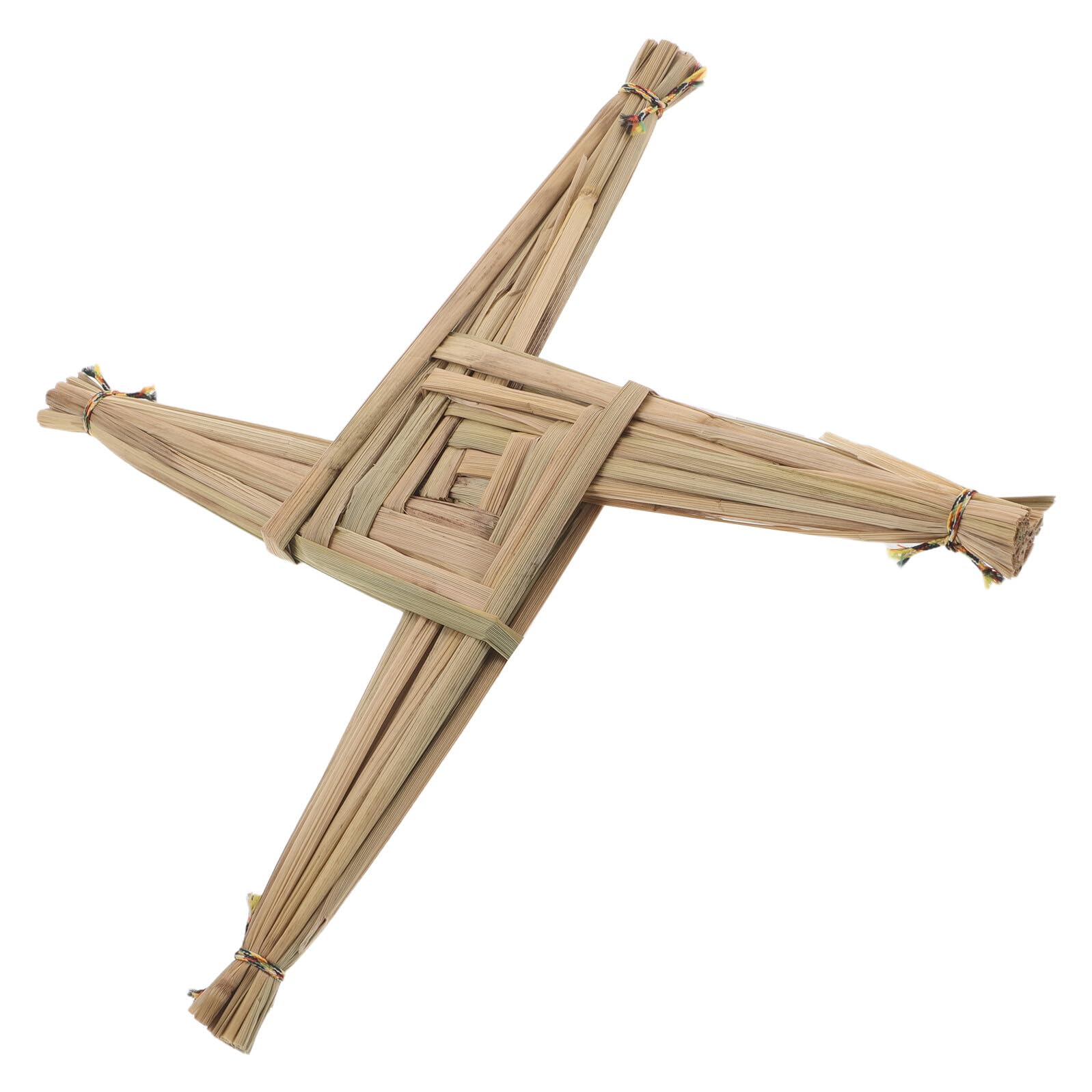 COOPHYA Handwoven Irish Straw Cross for Wall and Tabletop Traditional St Brigid S Blessing Cross for Home and Church Altar Rustic Natural Straw Decoration Symbolizing Ireland Heritage