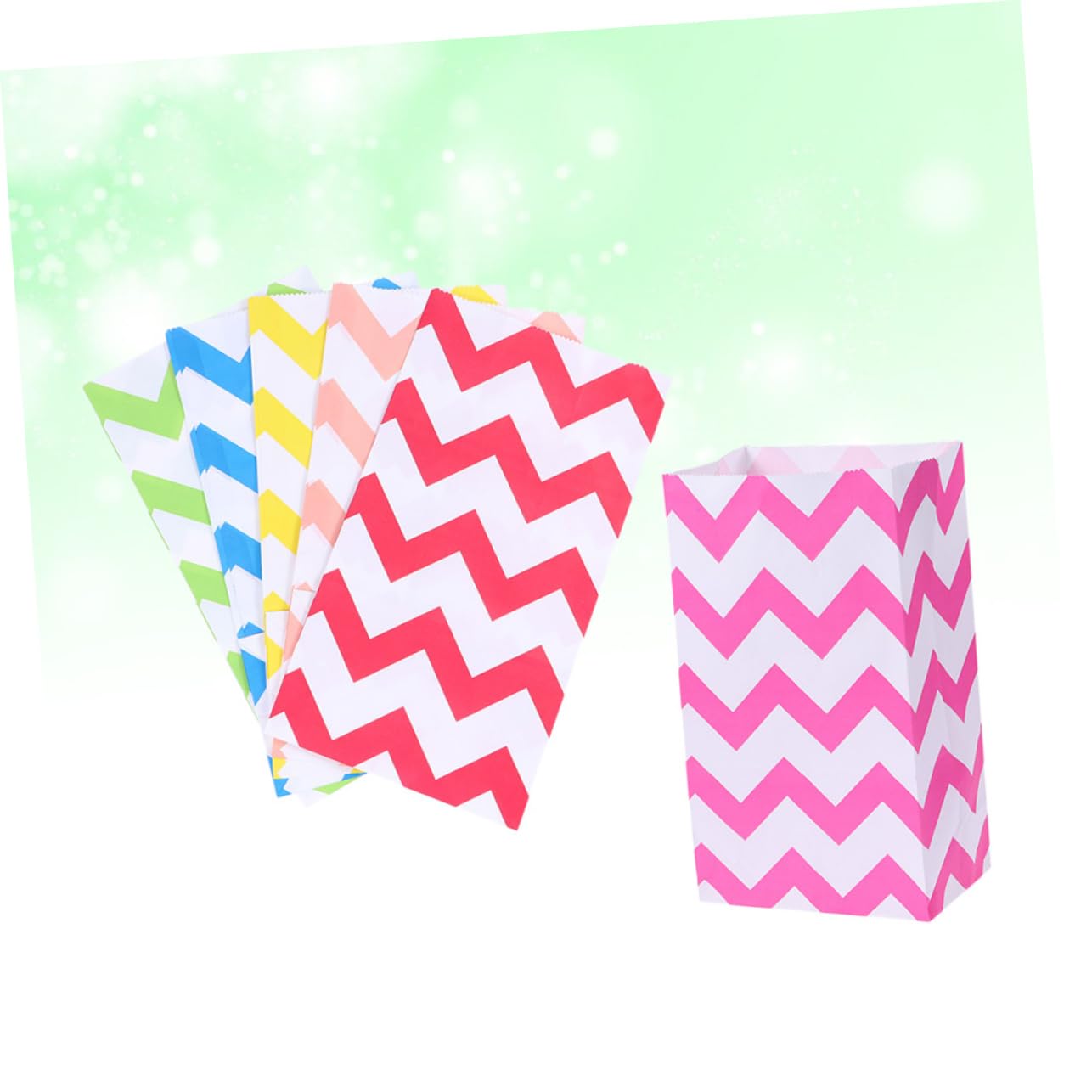 SOLUSTRE 60 Bunte Kraftpapiertüten aus Kraftpapier mit Griffen Recycelbar als Kekstüten oder Brottüten für Party und Backverpackungen