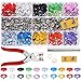 Alritz 200 sets de botones de presión con alicates de fijación, juego de botones de presión, anillo de metal, botones de presión para ropa infantil de bebé, 9,5 mm, 10 colores