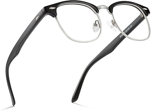 Cyxus Gafas de luz azul retro semi sin montura para hombres y mujeres, gafas de computadora con bloqueo UV, gafas de juegos, antiluz azul dañina disponible en Yaxa Colombia