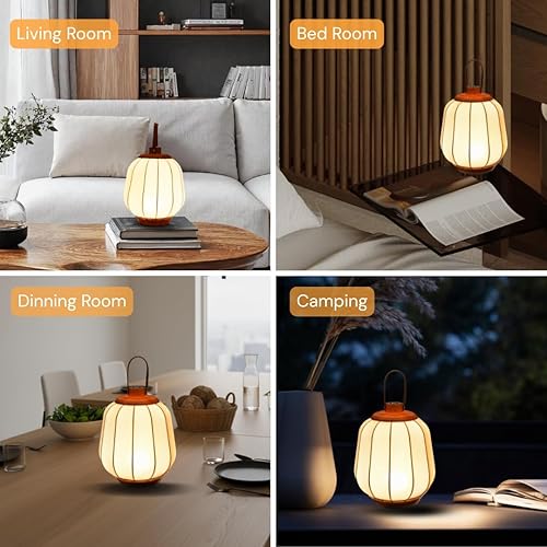 Miniatura 5 de Lámpara de mesa recargable inalámbrica, luz LED para exteriores, funciona con batería de 4000 mAh, 3 lámparas de escritorio táctiles de atenuación