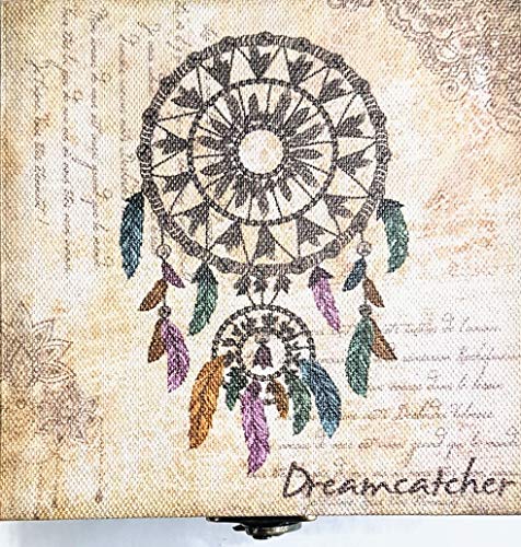 MI RINCON Caja de Madera Atrapa sueños o Dreamcatcher, 12X12X7 cm