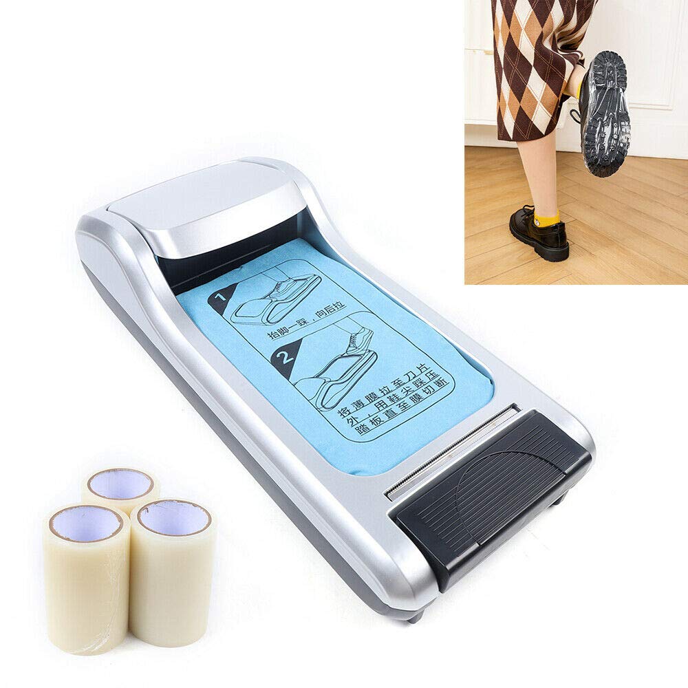 Máquina dispensadora automática de cubrezapatos para el hogar, Tiendas y oficinas: cubrezapatos Desechables, máquina para Envolver Zapatos con dispensador automático de película.