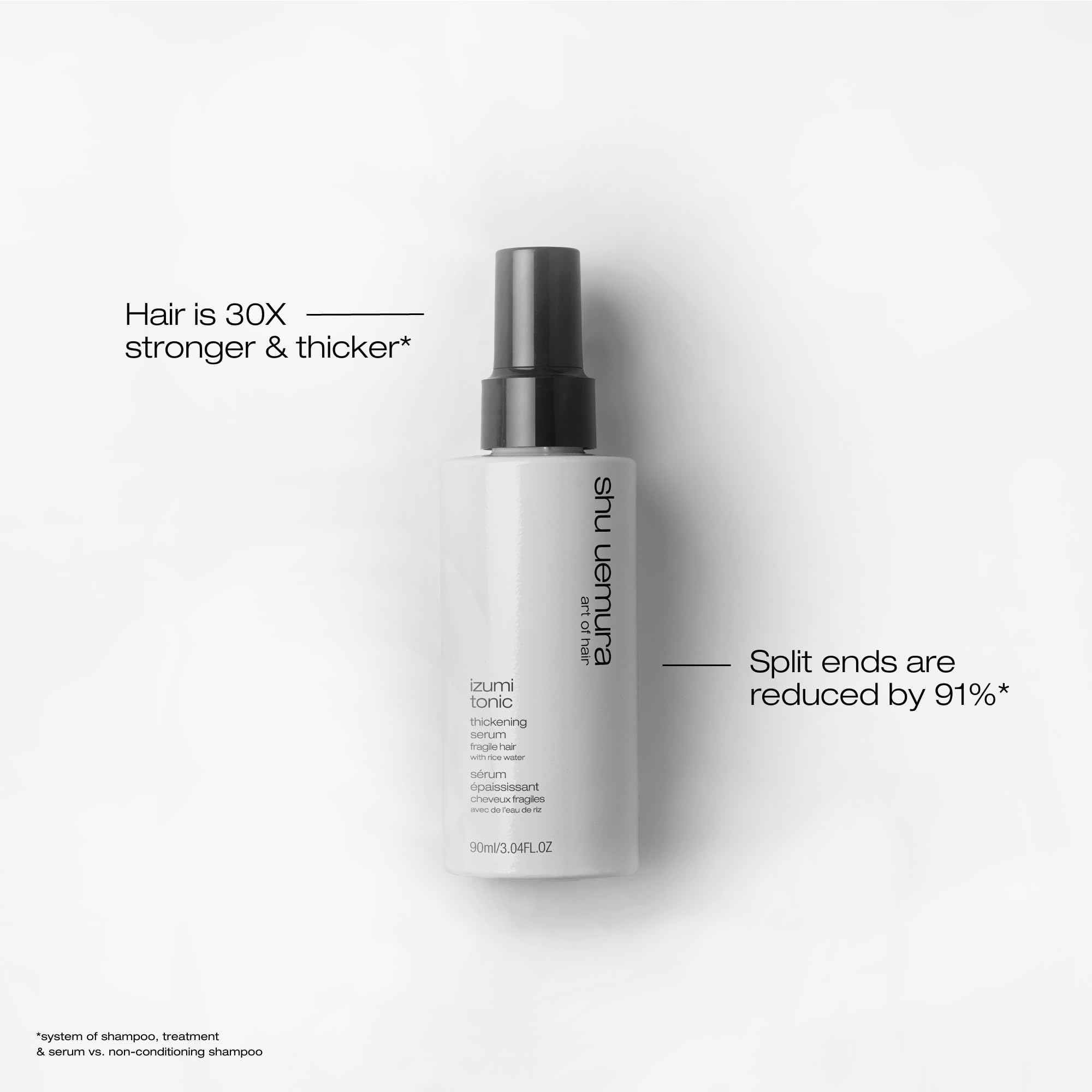 Shu Uemura, Thickening Serum Izumi Tonic, All Hair Types, Enriched with Rice Water, Shine & Thickness, 90 ml - Image 3