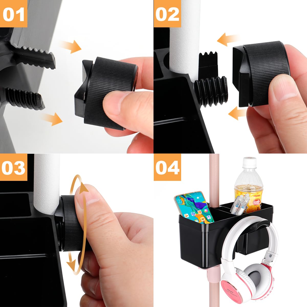 Soporte Universal Para Micrófono Y Bebidas - Con Colgador De Auriculares, Para Trípodes, Ideal Para Streaming, Karaoke O Grabación
