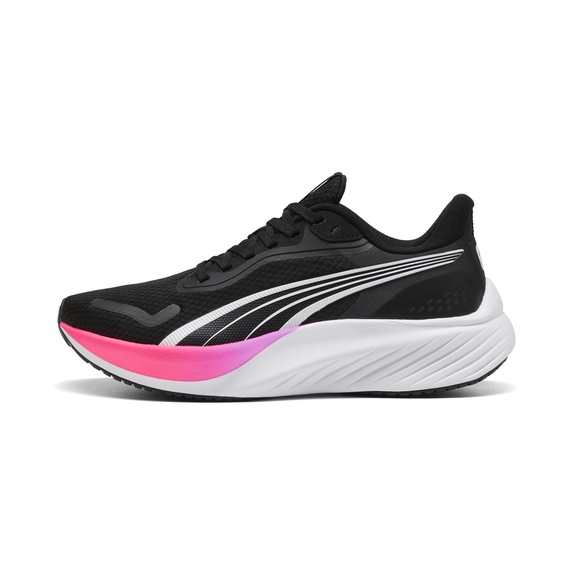 Puma Unisex Pounce Lite Straßen-Laufschuh, Black White-Sun Stream-Electric Orchid, 40.5 EU, Puma Black Puma White Sun Stream Elektrische Orchidee, 41 EU