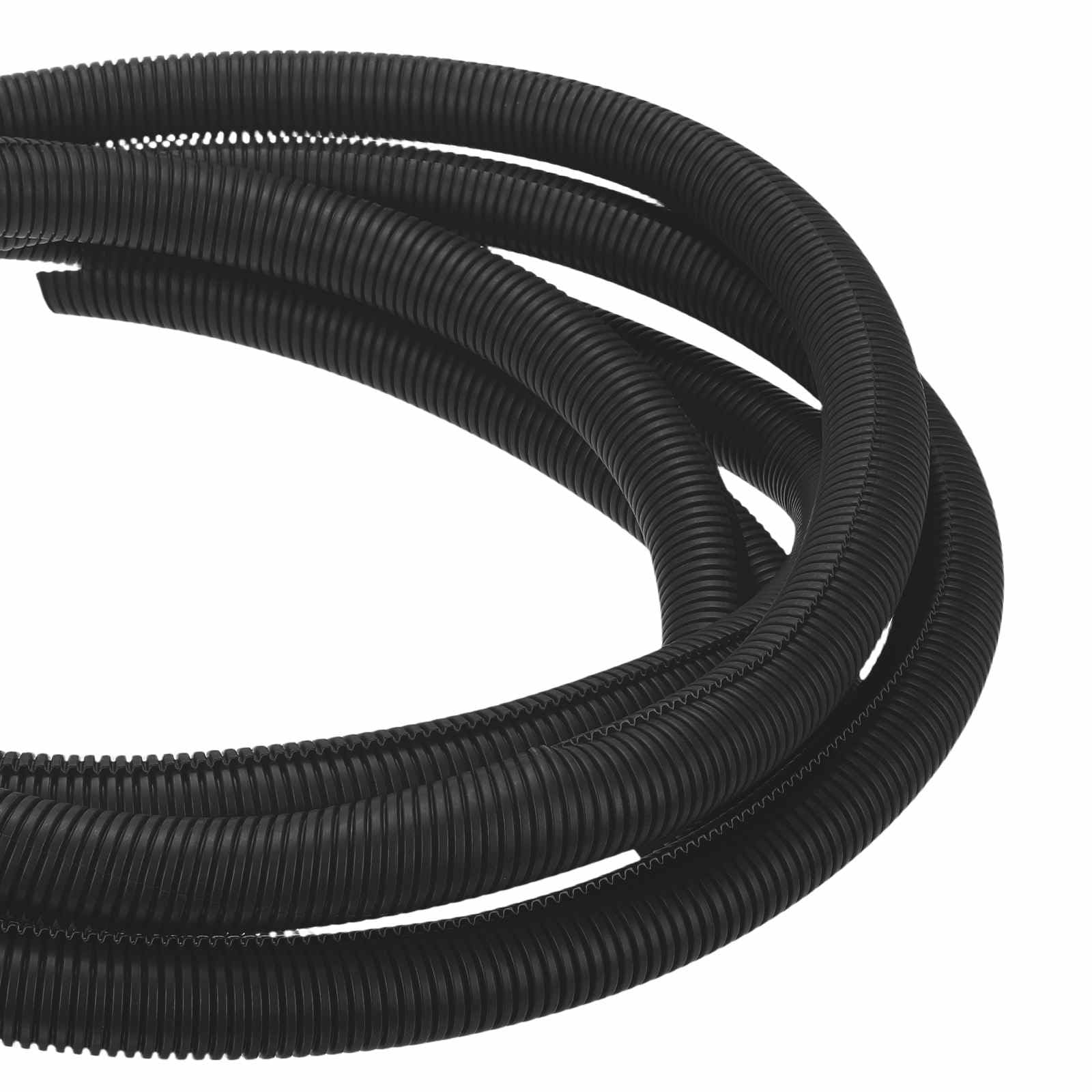 DMiotech 20ft Wire Loom Split Tubing 1 1/4 Inch, Cord Protectors from Pet Flexible Conduit Cable Management for Office Home Garden, Black