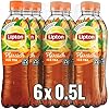 LIPTON ICE TEA Peach, Eistee mit Pfirsich Geschmack, EINWEG (6 x 0.5 l), 500 ml (6er Pack)
