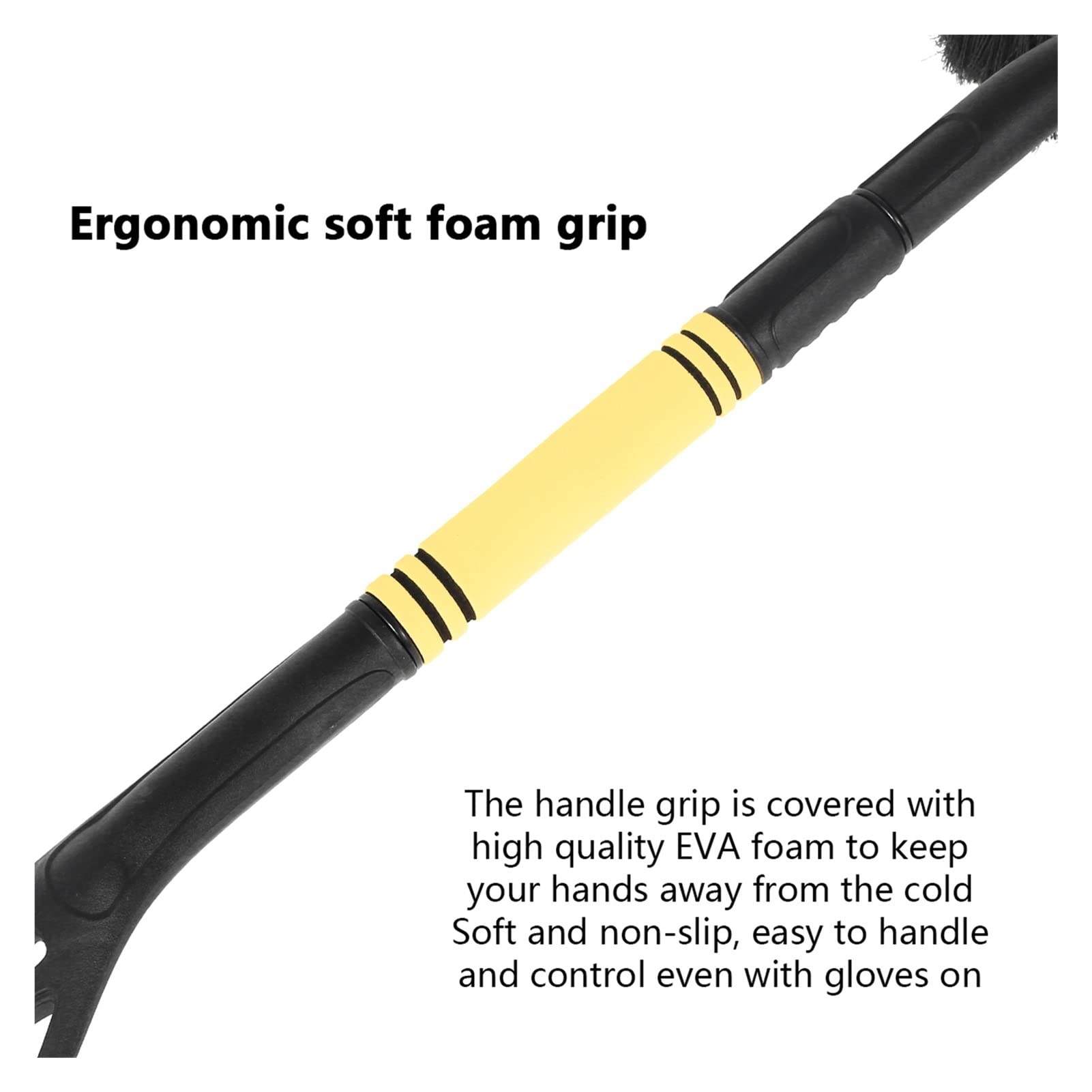 Blocs de Neige 3 en 1 Brosse à Neige Pare-Brise Brise-Glace Nettoyage Rapide Brosse en Verre Hiver d'urgence Neige Outils de déneigement compatibles avec Les camions de Voiture Camping en Plein air