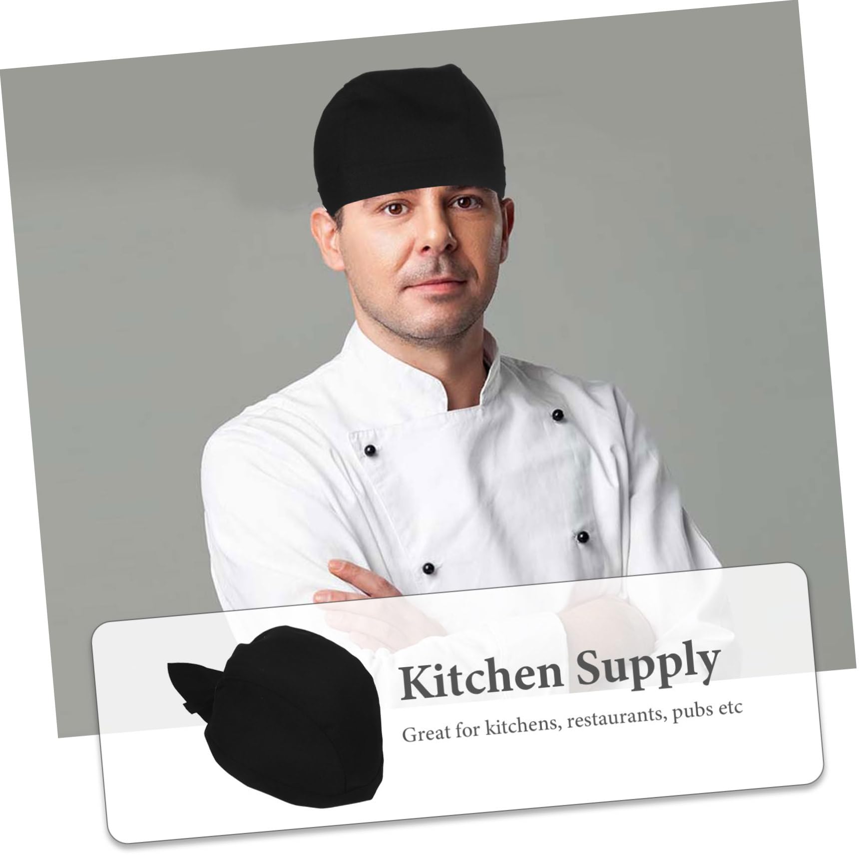 IMIKEYA 6 Gorros de Chef Unisex para Cocina, Resistentes y Cómodos, Ideales para Restaurantes y Catering