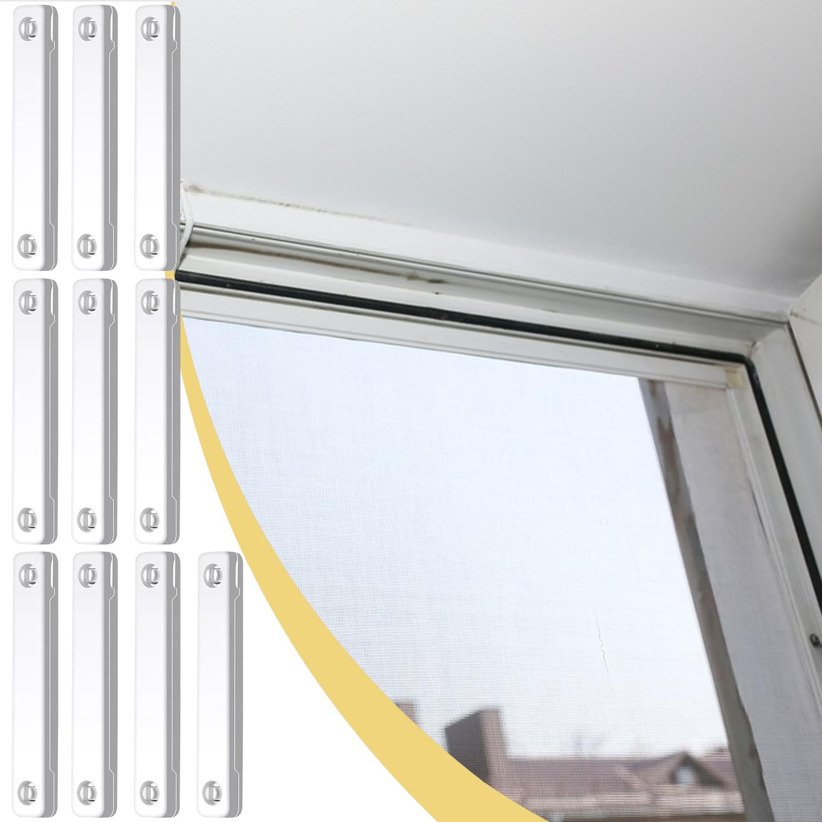 Selbstklebende Magnet-Clips für Bildschirme, vielseitige Fensterbeschläge für Restaurants, Schulen, Wohnmobile, Cafés und Büros, ideal für Eingänge und Treppen