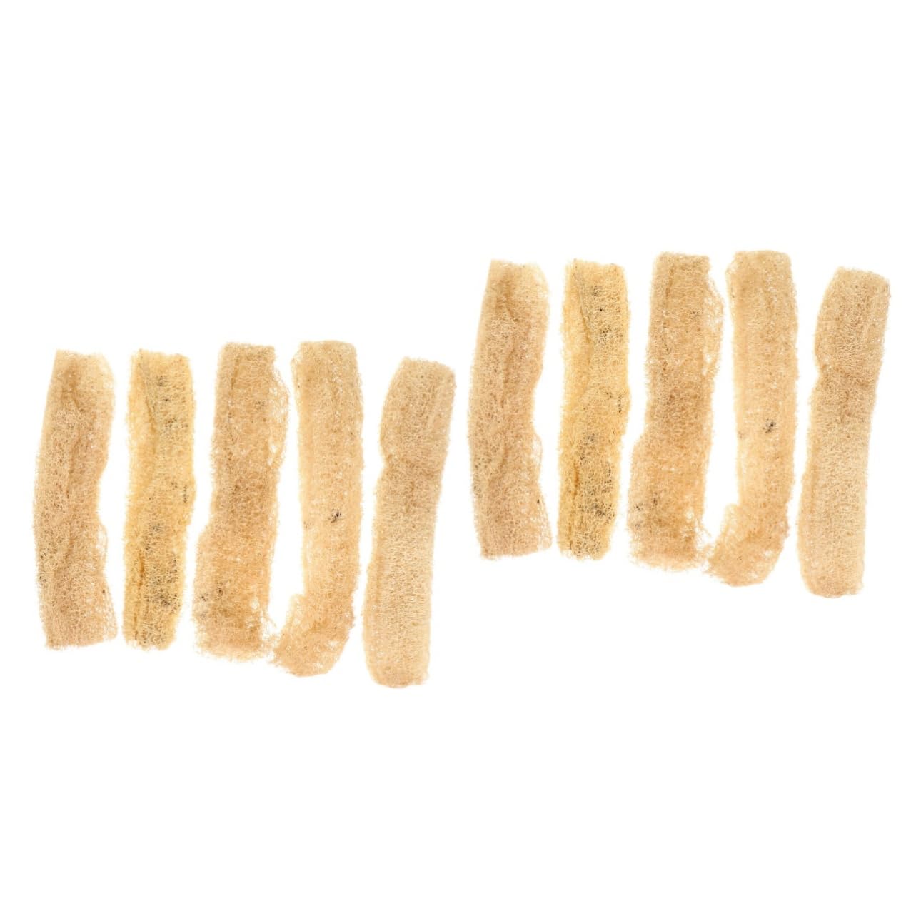 OUNONA 2sets Natural Loofah Chewing for Small Animals Tooth Cleaning Bath Tools Multifunctional Shower Loofah for Pet Teeth Care Fun Exploration Activities 5pcs*2