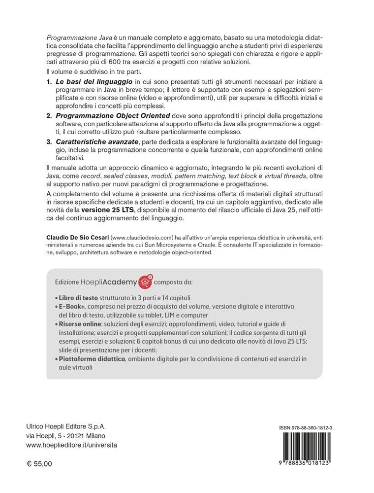 Programmazione Java. Nuove tecniche e paradigmi. Con e-book. Con piattaforma didattica. Con risorse online (Hoepli informatica)