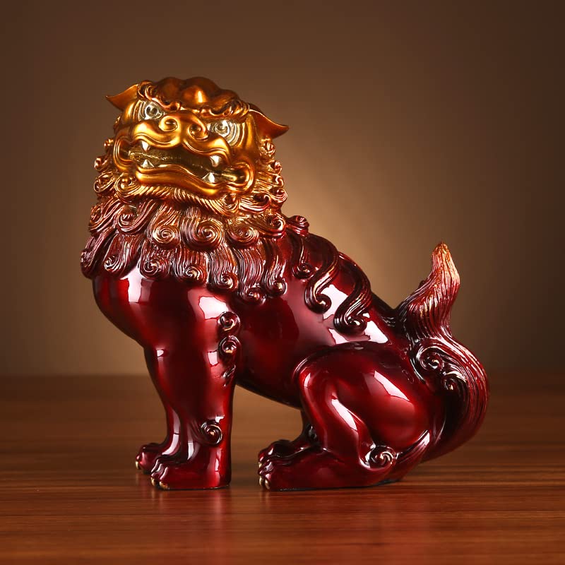 Amazon.co.jp: 狛犬・獅子 阿吽セット一対 お守り運 財運 風水開運置物