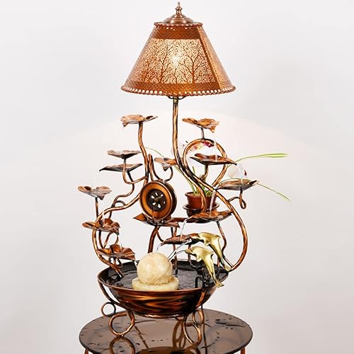 Miniatura 6 de BNNP Fuente de agua para interiores fuente de mesa fuente de cobre para escritorio fuente de agua para interiores fuente de agua con flujo de la