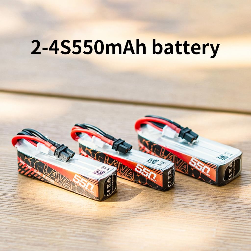 Batterie 2-4S LiHV UAV 550mAh Capacité 75C pour UAV de course rapide