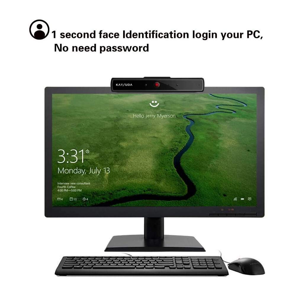 Caméra IR Reconnaissance Faciale USB Kaysuda - Windows Hello 720p Avec Micro Pour Conférence