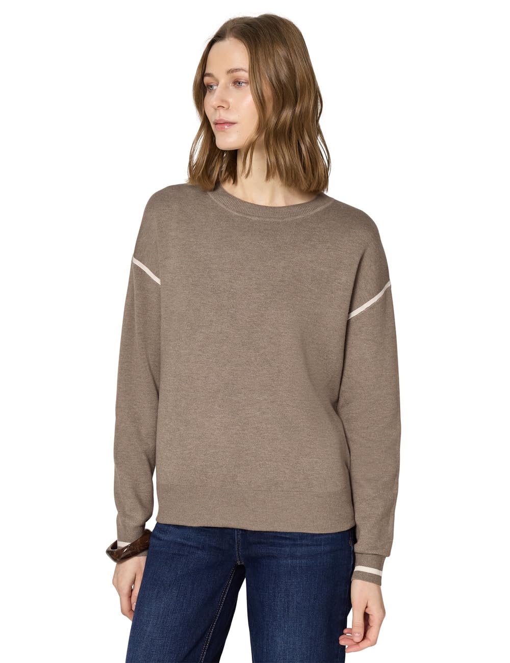 Street One Damen 3017331 Pullover mit Kontrastdetails (1er Pack)