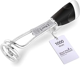Rico IRPRO 1000 Watts Shockproof Japanese Technology Electric Water Heater Immersion Rod With Waterproof Protection|Instant Heating With Bucket Holder | ISI Certified 2 Y Replacement Warranty, Metal
