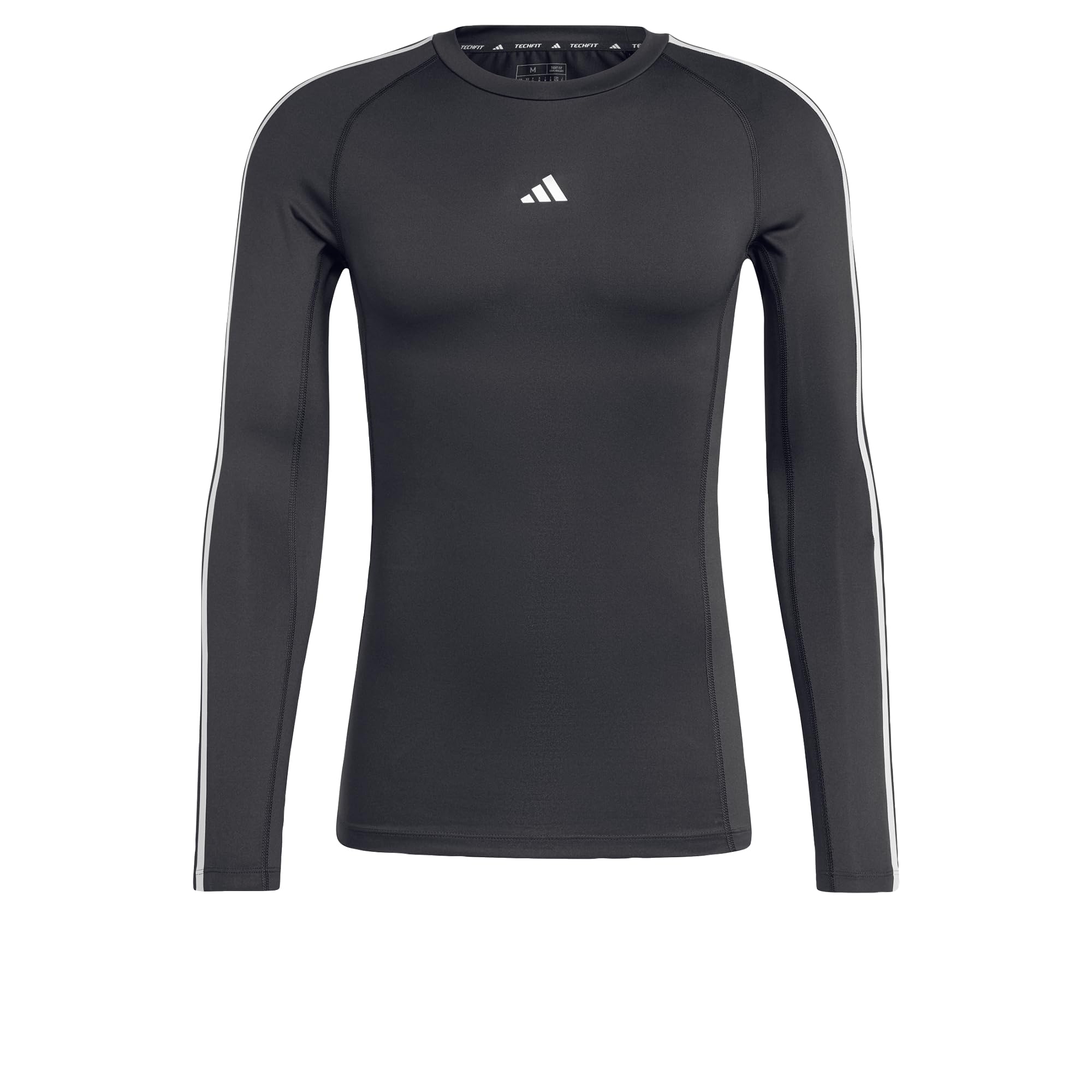 adidas Uomo Techfit Compression Training 3-Stripes Longsleeve