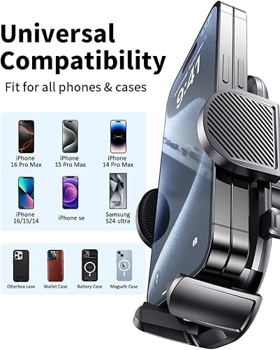 Miniatura 5 de Nycetek Soporte de teléfono para ventilación de automóvil mejorado 2025 clip de grado militar rotación de 360, soporte universal para teléfono