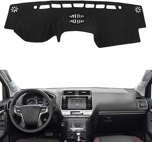 HATHWAY Compatible con Toyota Land Cruiser Prado 2018-2019 LHD, cubierta de salpicadero de automóvil, alfombrilla antideslizante, protector de