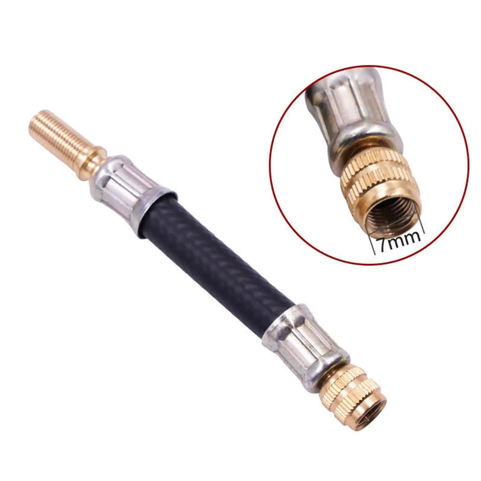 Lot de 2 rallonges de tige de valve de pneu flexibles portables pour toutes les voitures, camping-cars, poussettes, vélos, motos, camions (L)