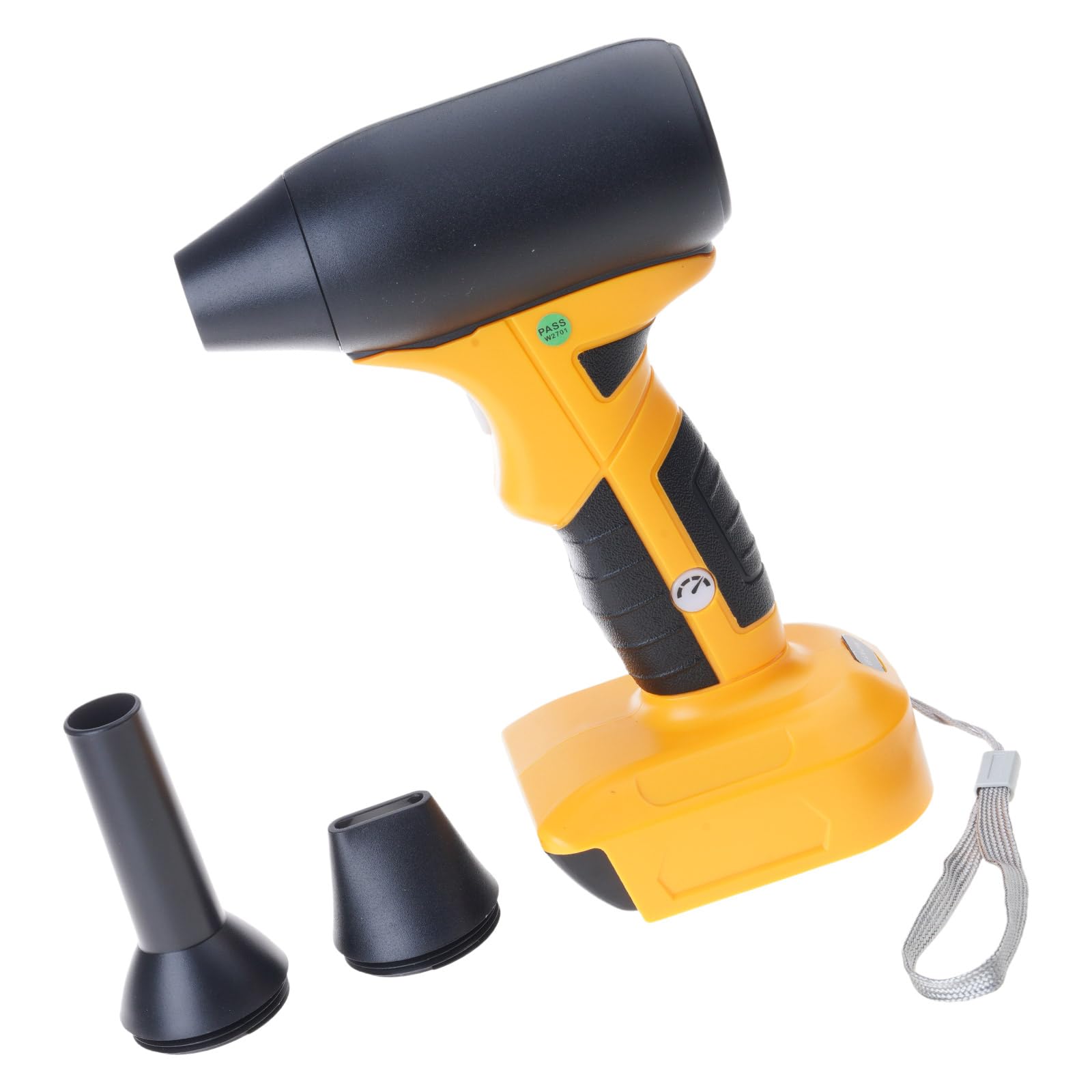 Tsophreniq Yellow Cordless Small Blower Fan Compatibles With 18-20V Battery 130000Rpm Offering Variable Speeds For Efficient Cleaning Small Blower