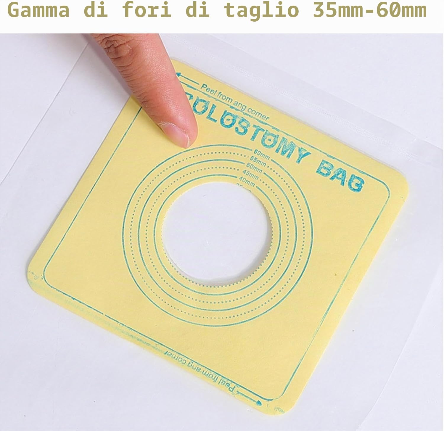 100 Pezzi/1 Confezione Sacchetto Monouso Per Stomia, Sacchetto Impermeabile Per Colostomia, Sacchetto Per Doccia Per Dialisi Peritoneale, Sacchetti Per Doccia Protettivi Per Cateteri Tagliati a Misura