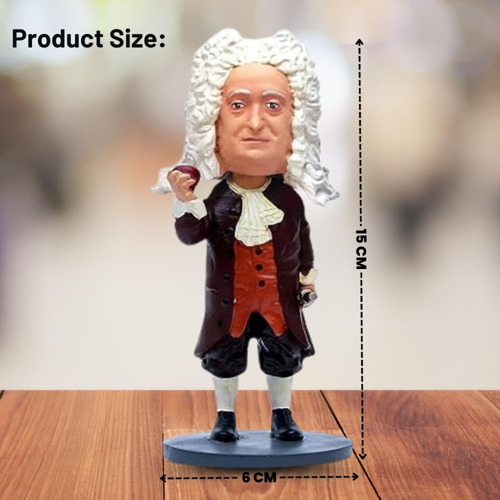 The Isaac Newton Bobblehead Table Top Figure, 5 inch Tall, Perfect for Desk, Home, Office and car,for 15+ Years Age.