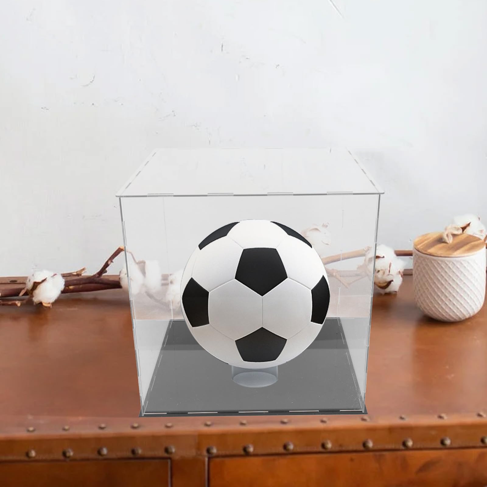 Acrílico Transparente Caja de Exhibición para Baloncesto y Fútbol