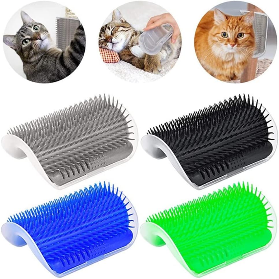 Anwangda Cat Self Groomer Wall Corner Massage Comb Soft DoubleSided