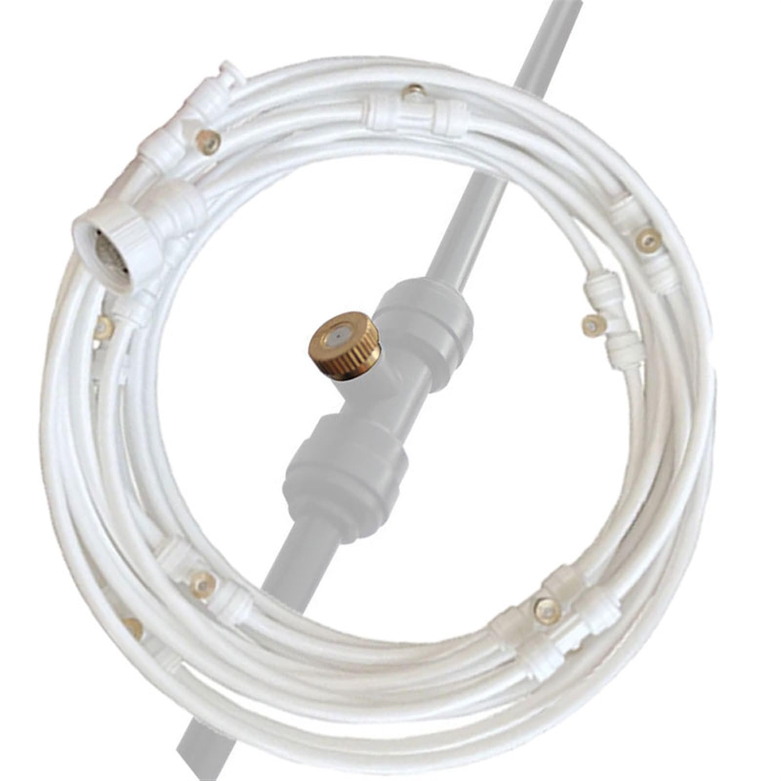 Sprühnebel Kühlung Set, automatisches Wasserbewässerungssystem mit Messingdüsen, Wassernebel Sprühsystem, Garten Gewächshaus Pavillon Wasserzerstäuber (Size : 28M(91.8ft)-46 nozzles)