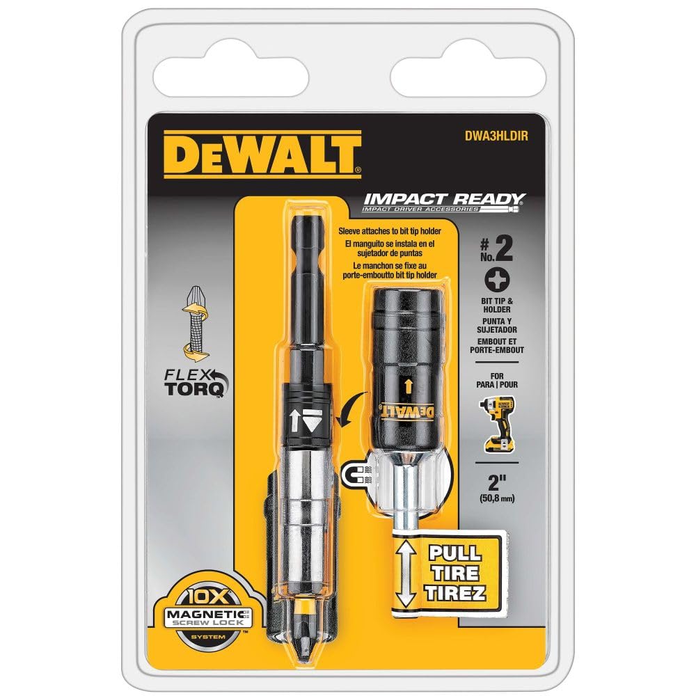 DeWalt Schlag-Bithalter 15 Cm – 3er Set Mit Magnet Und Verriegelung