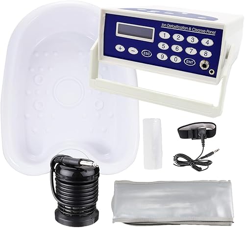 iMeshbean - Máquina de limpieza de iones iónico para baño de pies, agua y spa, con revestimiento de pies, correa de muñeca, cinturón de FIR, matriz
