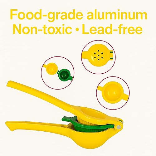 Miniatura 2 de OCHI Exprimidor de limón y lima resistente  Exprimidor manual de cítricos, sin pulpa ni semillas, herramienta de mano de metal premium, apto para