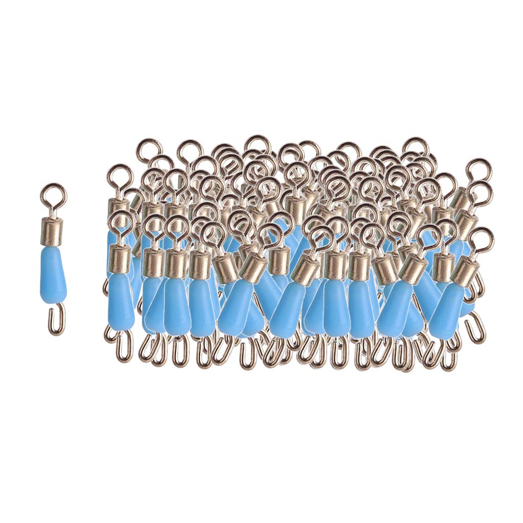 Girelle a clip in metallo a cambio rapido per lenza, colore blu