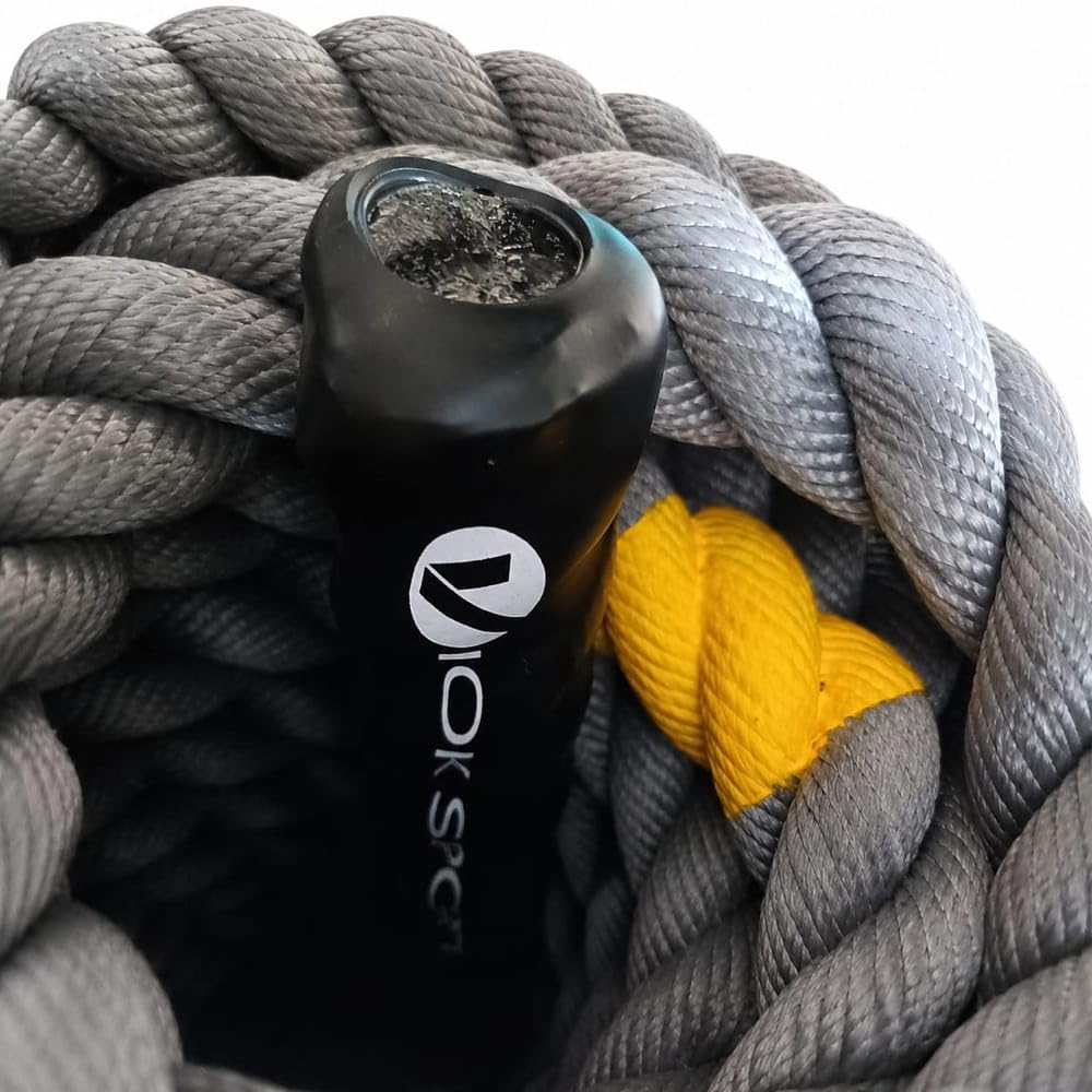 Cuerda de Arrastre para Trineo 15 m Gris | Cuerda de Tracción para Entrenamiento de Fuerza, Resistencia y Cross Training | Alta Resistencia