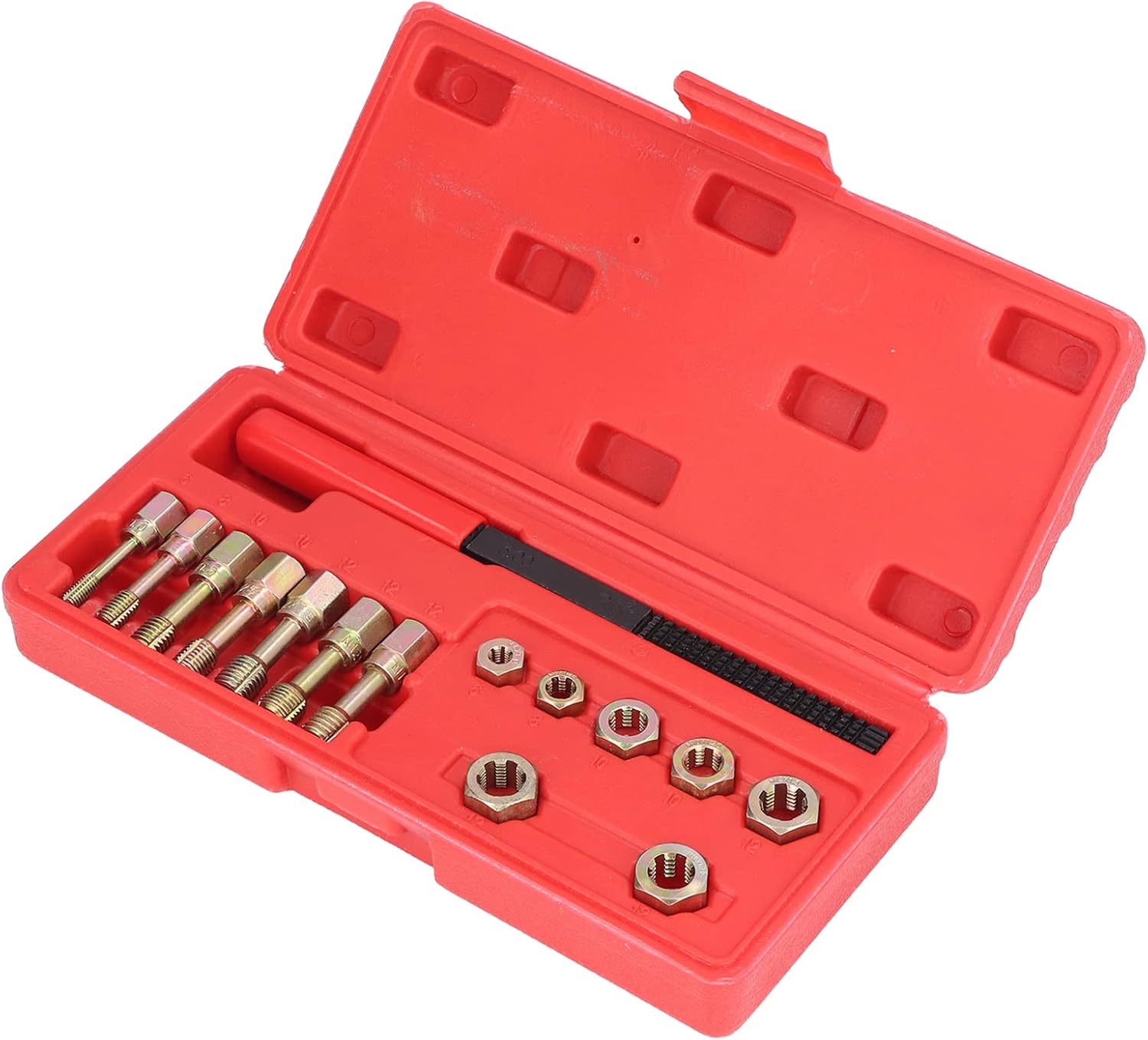 15PCS/Set Metric Thread Repair Tool Set, 7 Thread Taps, 7