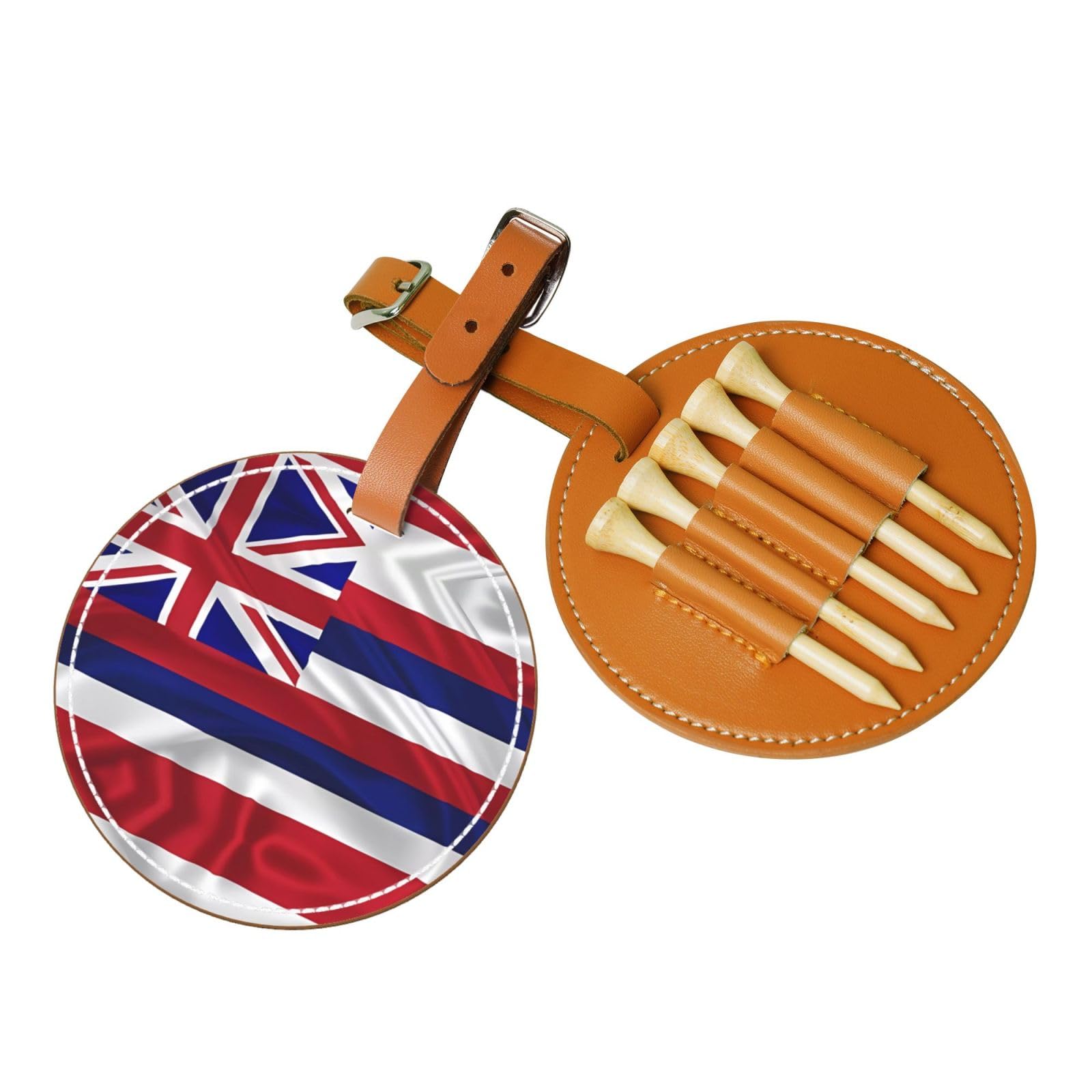 WXXWXD Flag of Hawaii American Printed Golf Tee Storage Bag - Portable Storage, Easily Organize Tees