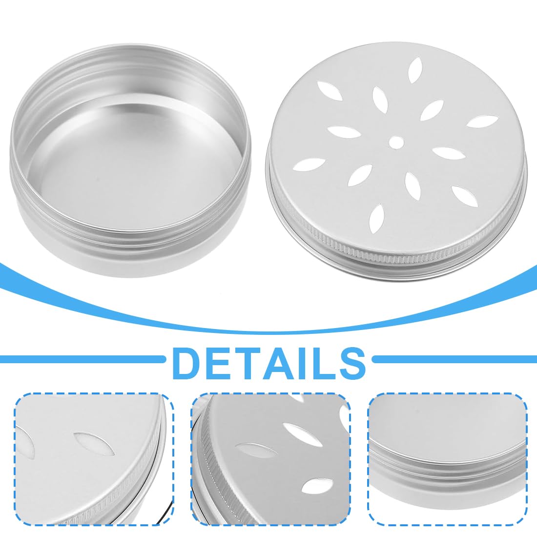 Kit De Formation De Parfum pour Chien,5 pièces,Training scent nose odor container round tin metal containers holder sniffing accessory tool work for,12 en Aluminium,Agility Training Equipment